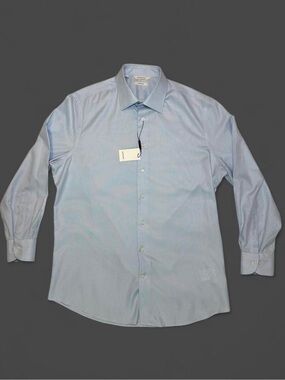 NWT Suitsupply Light Blue “Traveller” Cotton Royal Oxford Dress Shirt - 15.75/40